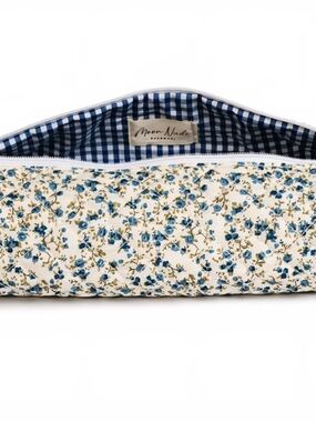 Moon Nude Blue Floral Cosmetic Bag